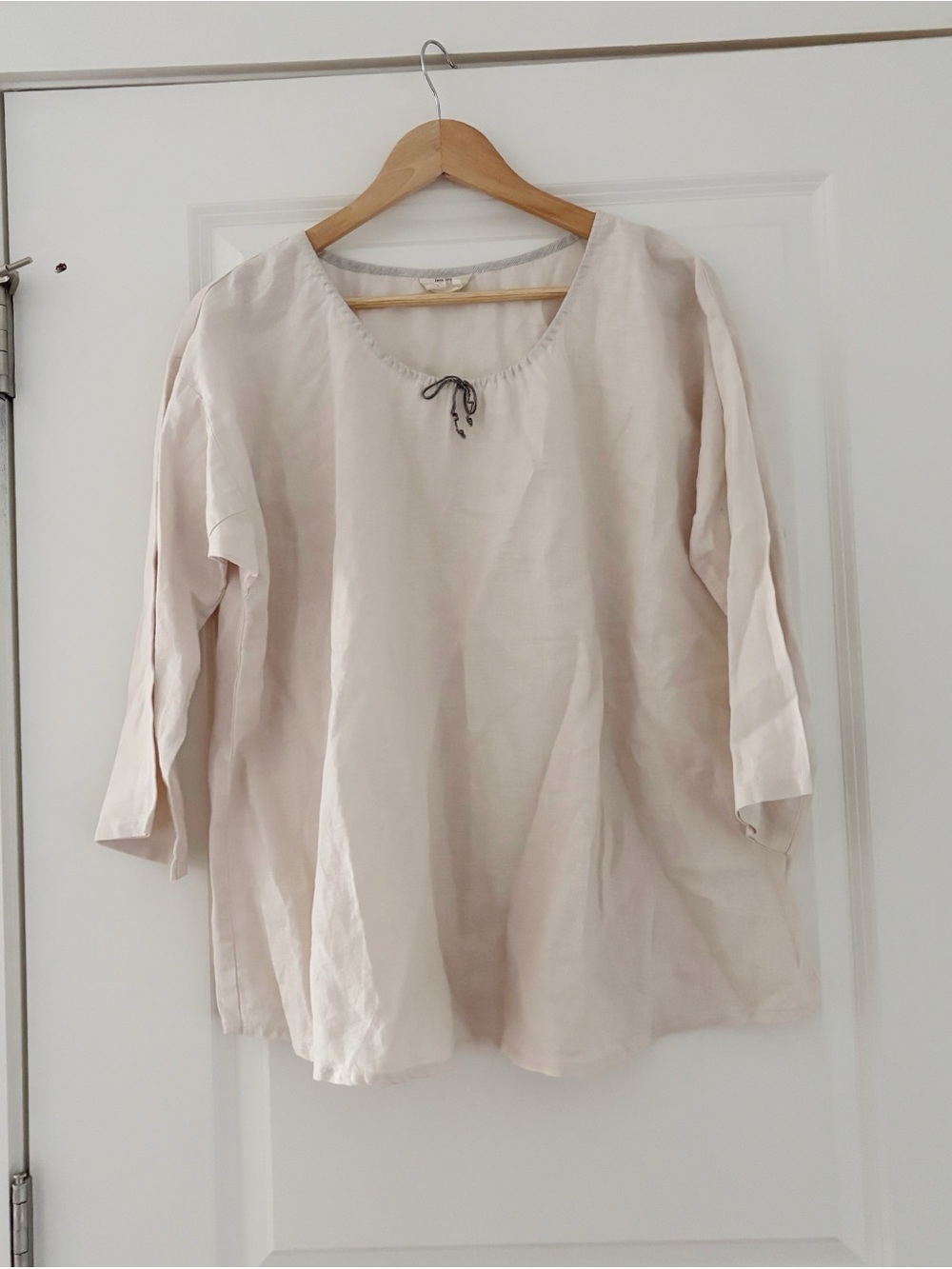 Jess Brown Linen Antique Gardeners Cream Lagenlook Tunic Oversized